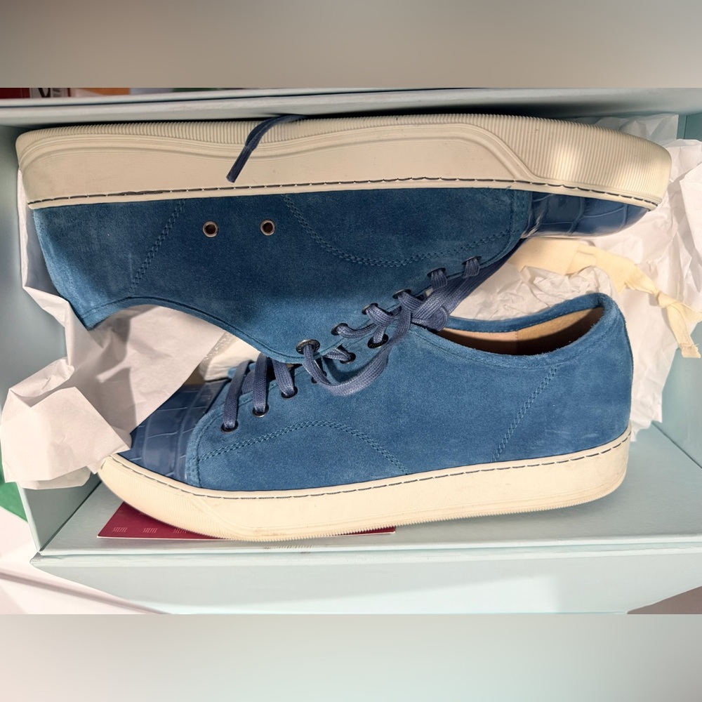 Lanvin DBB1 Blue Suede Sneakers